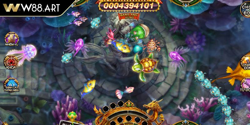 Bắn Cá Ăn Xu W88 Sân Chơi Đổi Thưởng Trực Tuyến Hấp Dẫn 4 Lựa chọn vũ khí phù hợp với từng loại cá