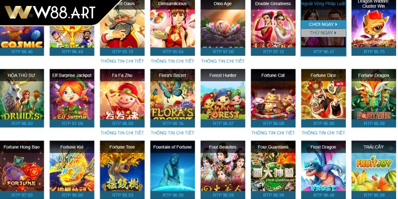 Nổ hũ JDB W88 chủ đề phong phú lựa chọn đa dạng