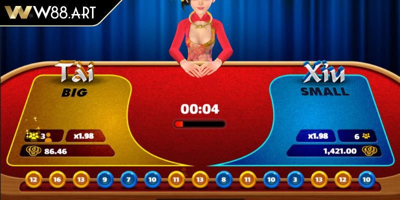 Cược tổng điểm tài xỉu W88